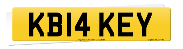 Registration number KB14 KEY